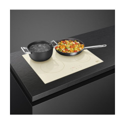 Plita incorporabila Smeg SI2641DP, Inductie, 4 zone, Crem