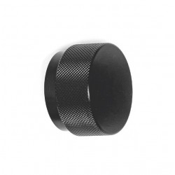 Buton pentru mobilier Graf Big, negru periat, D 38 mm