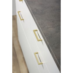 Maner pentru mobilier U alama periata L:168.5 mm