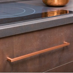 Maner pentru mobilier U cupru periat L:200,5 mm