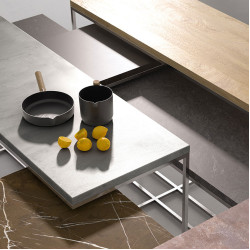 Blat de lucru laminat compact, Kronospan, K028 SU Portland, miez Alb, coală 4100x1300x12 mm