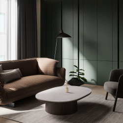 Blat de lucru laminat compact, Kronospan, K749 LV Babylon Slate, miez Bej, coală 4100x1300x12 mm