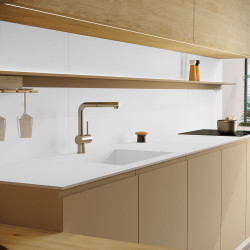 Blat de lucru laminat compact, Alb Elegance, miez Alb, SUD, coală 3670x600x12 mm