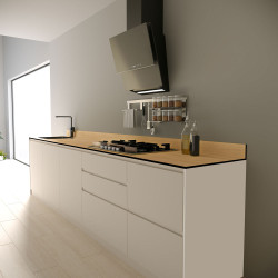 Blat de lucru laminat compact, Stejar Auriu, SUD, coală 3670x900x12 mm