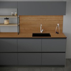 Blat de lucru laminat compact, Nuc Saturn, SUD, coală 3670x900x12 mm