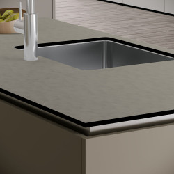 Blat de lucru laminat compact, Gri Feria, SUD, coală 3670x600x12 mm