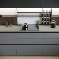 Blat de lucru laminat compact, Argintiu Meta, SUD, coală 3670x600x12 mm