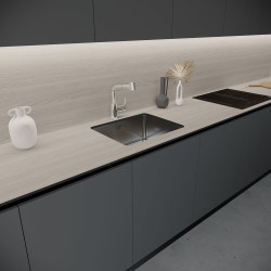 Blat de lucru laminat compact, Cenușiu Pur, SUD, coală 3670x600x12 mm