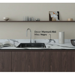 Blat de lucru laminat compact, Marmură Albă, JUP, coală 4200x1300 x12 mm