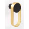 Agatatoare cuier ovala Orbit, finisaj negru mat/auriu periat, 105x45 mm