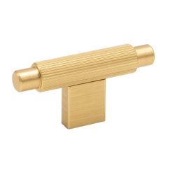 Buton pentru mobila Arpa, finisaj alama intunecata periata, 70x35 mm
