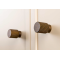Buton pentru mobila Arpa, finisaj alama rustica, D:22 mm