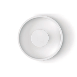 Buton pentru mobila Dipo, finisaj alb mat, D 74 mm