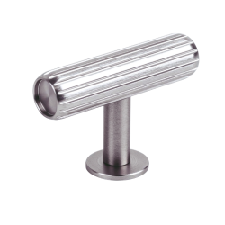 Buton pentru mobila Rille, finisaj otel inoxidabil, 55x38.5 mm