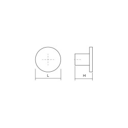 Buton pentru mobila Como, cupru lustruit, D:26 mm