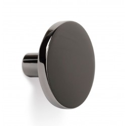 Buton pentru mobila Como, nichel negru lustruit, D:26 mm