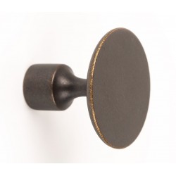 Buton pentru mobilier Floid, finisaj alama antichizata, D:34,8 mm
