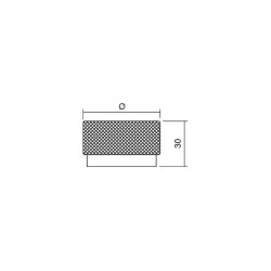 Buton pentru mobilier Graf Big, finisaj otel inoxidabil, D:38 mm