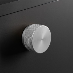 Buton pentru mobilier Graf Big, finisaj otel inoxidabil, D:38 mm