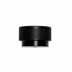 Buton pentru mobilier Graf Big, negru periat, D 38 mm