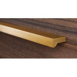 Maner pentru mobila Angle, finisaj alama shadow periata, L 100 mm