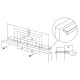 Maner pentru mobila Angle, finisaj alama shadow periata, L 400 mm