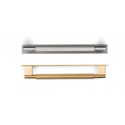 Maner pentru mobila Arpa Plate, finisaj alama intunecata periata, L 358 mm