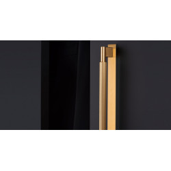 Maner pentru mobila Arpa Plate, finisaj alama intunecata periata, L 358 mm