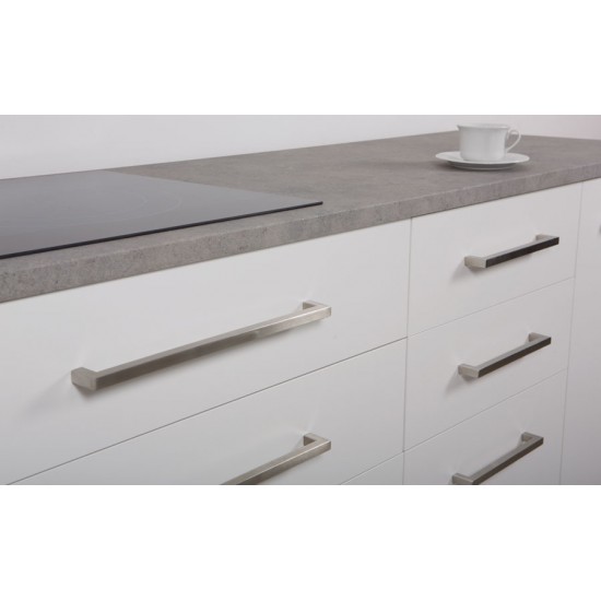 Maner pentru mobila Ferri, finisaj otel inoxidabil periat, L:204 mm