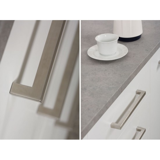 Maner pentru mobila Ferri, finisaj otel inoxidabil periat, L:204 mm