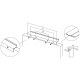 Maner pentru mobila Vann, finisaj anodizat aluminiu lucios, L:200 mm