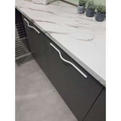 Maner pentru mobilier Brave alb mat, L= 240 mm