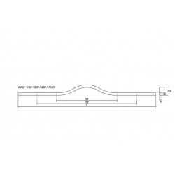 Maner pentru mobilier Brave, maro metalizat, L 1150 mm