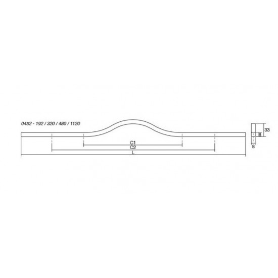 Maner pentru mobilier Brave negru mat, L= 400 mm