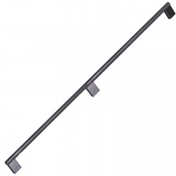 Maner pentru mobilier Graf Mini Long, finisaj negru periat, L: 1200 mm