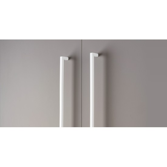 Maner pentru mobilier U, alb mat, L:136,5 mm