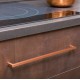 Maner pentru mobilier U, cupru periat, L:168,5 mm