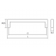 Maner pentru mobilier U, cupru periat, L:168,5 mm