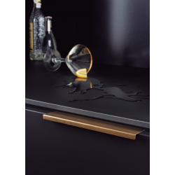Maner pentru mobilier Way, finisaj alama shadow periata, L:1100 mm