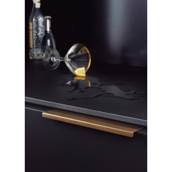 Maner pentru mobilier Way, finisaj alama shadow periata, L:200 mm