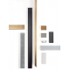 Maner pentru mobilier Way, finisaj alb mat, L:800 mm