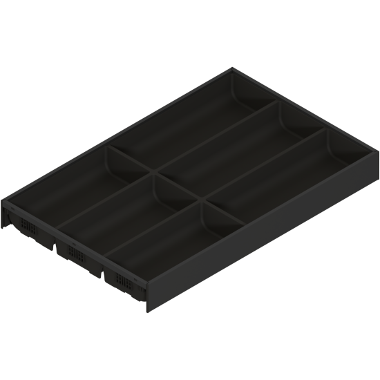 AMBIA-LINE Organizator pt tacâmuri, pentru LEGRABOX/MERIVOBOX Sertar, Plastic/oţel, 6 Compartimente pt tacâmuri, NL=500 mm, Lăţime=300 mm, negru-carbon mat