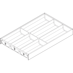 AMBIA-LINE Organizator pt tacâmuri, pentru LEGRABOX/MERIVOBOX Sertar, Plastic/oţel, 6 Compartimente pt tacâmuri, NL=500 mm, Lăţime=300 mm, negru-carbon mat