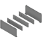 AMBIA-LINE Set pentru sticle, de la Lăţime corp 200 mm, pentru MERIVOBOX, gri indiu mat
