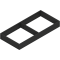 AMBIA-LINE Ramă, pentru LEGRABOX/MERIVOBOX Sertar, Oţel, NL=450 mm, Lăţime=200 mm, negru-carbon mat