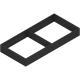 AMBIA-LINE Ramă, pentru LEGRABOX/MERIVOBOX Sertar, Oţel, NL=450 mm, Lăţime=200 mm, negru-carbon mat