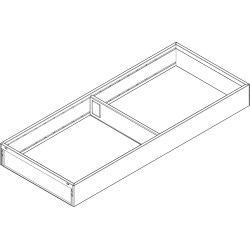 AMBIA-LINE Ramă, pentru LEGRABOX/MERIVOBOX Sertar, Oţel, NL=450 mm, Lăţime=200 mm, negru-carbon mat