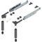 SPACE STEP set, Plastic/oţel, NL=410 mm, gri-orion mat