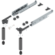 SPACE STEP set, Plastic/oţel, NL=410 mm, gri-orion mat