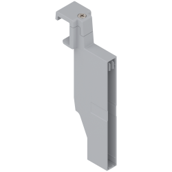 ORGA-LINE Piesă prindere pt separator transversal, pentru TANDEMBOX antaro Extragere cu front înalt, Înălţime C, dreapta, stânga, gri-aluminiu